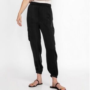 NWT JOHNNY WAS jade khay viscose jogger cargo pant in Black size medium